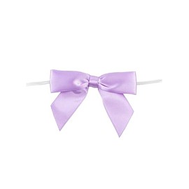 Reliant Ribbon Satin Twist Tie Bows - Large Bows, 7/8 Inch X 100 Pieces, Orchid