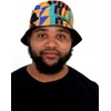 Kente Reversible Bucket Hat by Tribe Afrique Red