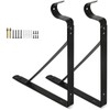 Heavy Duty Closet Bracket Support, Black Wall Mounted Shelf &