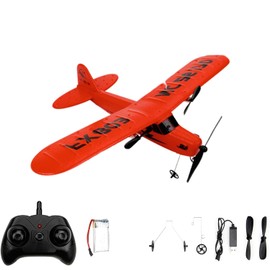 Remote Control Airplane with 4-Directional Maneuvering, 15-Minute Flight Time, Auto-Stabilization, and 2.4GHz Wind Resistance – Perfect for Kids and Hobbyists (RED)