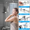 Shower Hook, Easy Installation, Slide Bar, Adjustable Height, Rubber Protective