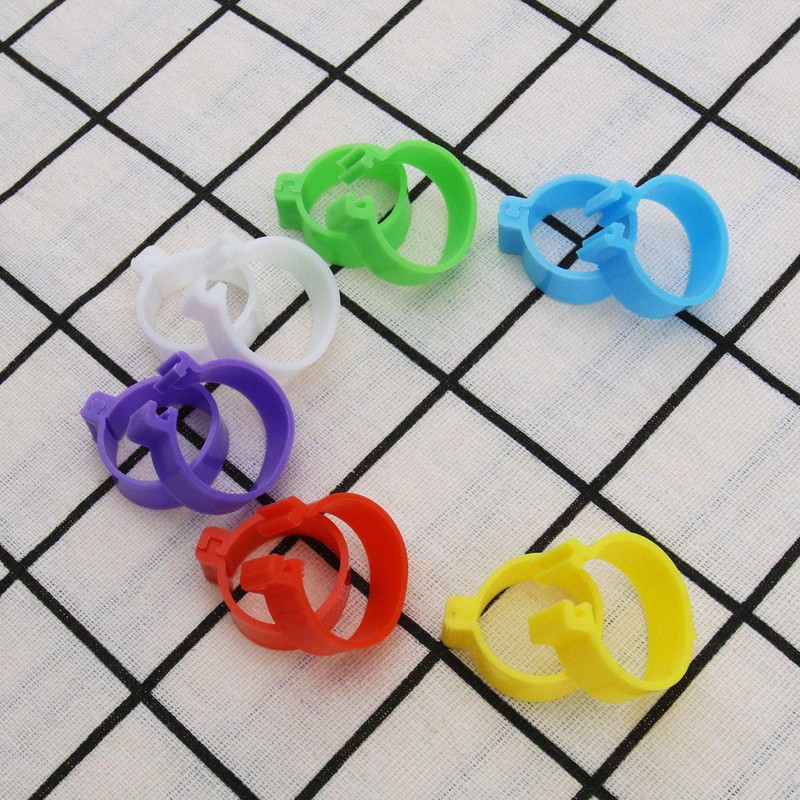 EMSea 60pcs 20mm Ring Foot Rings for Birds Pigeons Chicken
