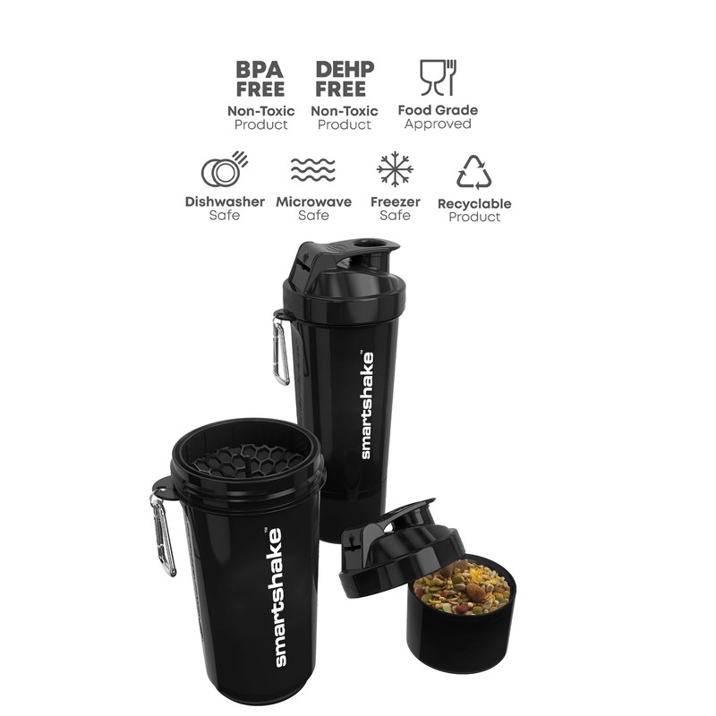 Smartshake Slim 4-Pack Protein Shaker Bottle 400 ml | 13.5