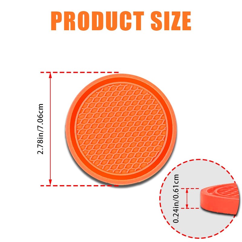 Car Cup Holder Coaster, 4PCS Universal Non-Slip Cup Holders Embedded