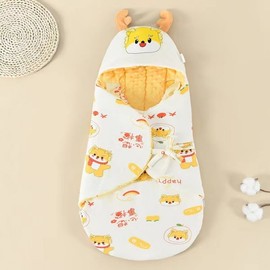 Imported Pure Cotton Newborn Swaddle Wrap for Spring & Winter - Thickened Baby Maternity Wrap Wrap Blue - Little Blue Snake + Thick 200G Cotton 3ea