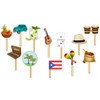 12 Puerto Rico Party Cupcake Toppers Food Picks Party Decorations
