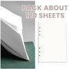 QOWUXHZ 120 Sheets Ring Binder Inserts A5 A5 Refill Paper