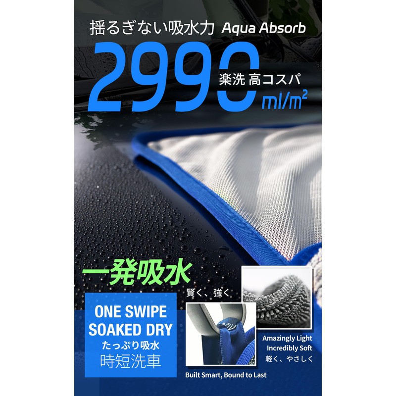 SHSCLY Microfiber Car Wash Towel, Ultra-Absorbent Cloth, Thick, Compact Size,