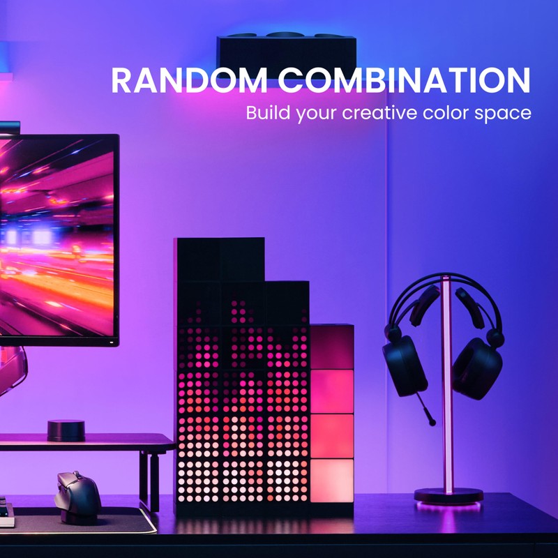Yeelight Cube Lamp de Table Intelligent Wi-Fi/Bluetooth Noir