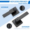 Plustool 6 Pack Matte Black Door Handles, Keyless Interior Door