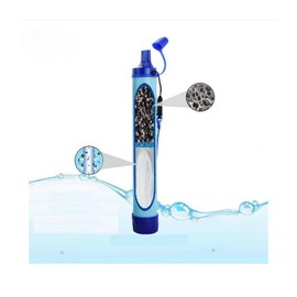Northern Meadow Water Filter Straw- Drink from the Straw or attach a bottle and hand-pump clean water water filter - Count: 2 Pack