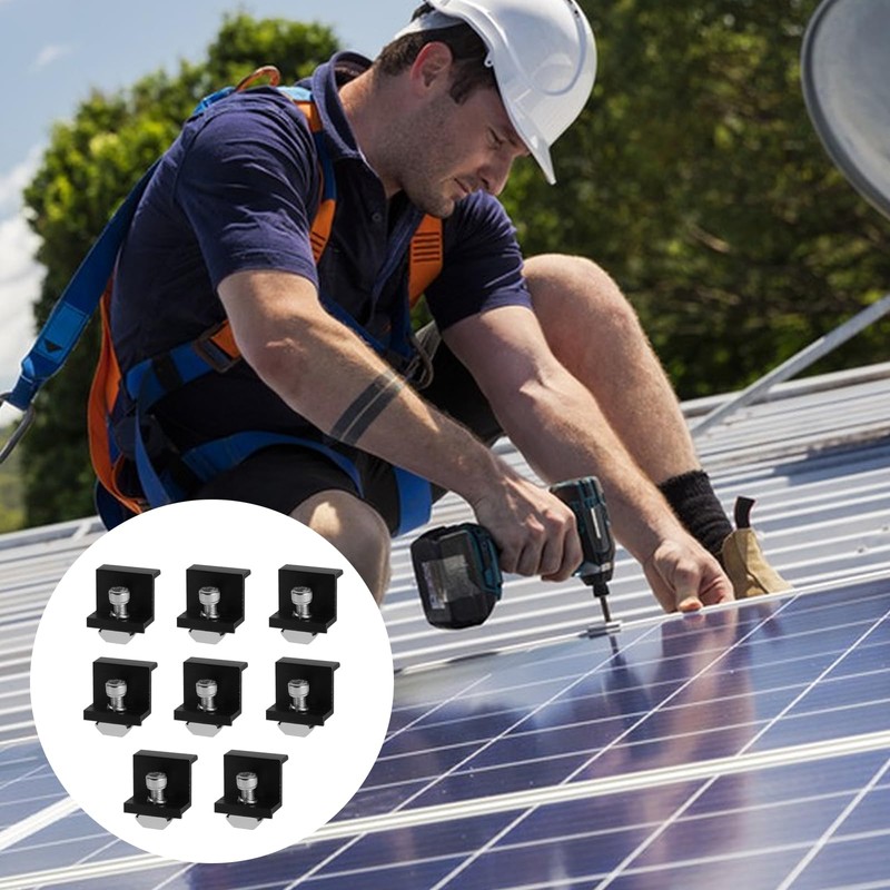 Pack of 8 Solar Panel Brackets, 30 mm Solar Panel