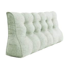 Rucener Daybed Pillows Reading Pillow Headboard Body Positionar Triangular Headboard Large Bolster Backrest Suitable for Sofa and Bed Gift for Mom White Queen