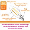 Lamsky E14 European Screw Base LED Filament C35 Shape Bullet