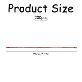 Rumyve 200pcs Christmas Ornament Hanger Strings,Precut Xmas Ornament Hanger Ropes,Snap Lock Hang Fastener Hang Tag Strings or Xmas Tree Hanging Holiday Party(Green&Red)