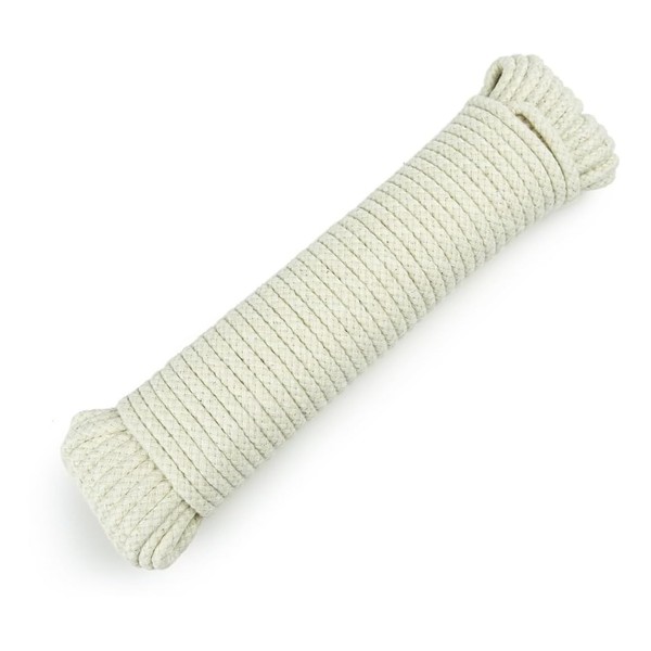 FLATRO Natural Cotton Clothes Line for Outside – Strong Braided