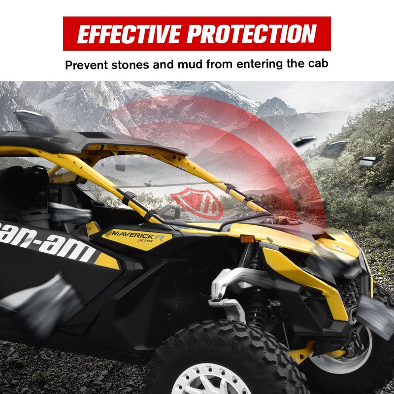 LitMiRaCle Front Half Windshield for Can-Am Maverick R 2024+, Scratch