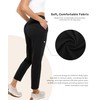 Cosmolle Women Pants Mid Elastic Waist Golf Pants Soft Stretch