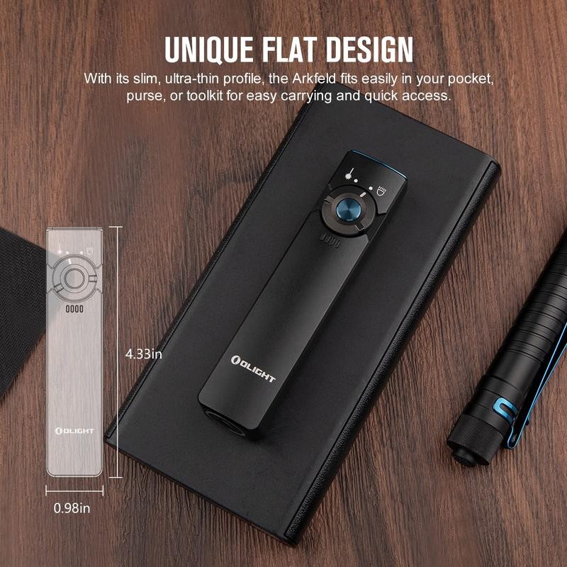 OLIGHT Arkfeld Flat Flashlight 1000 Lumens Dual Light Source EDC