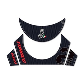 labelbike - 3D Sticker Motorcycle Tank Pad Protection and Decoration Made of Resin Compatible with Aprilia Tuareg 660 2022-2025 Colour Carbon Red