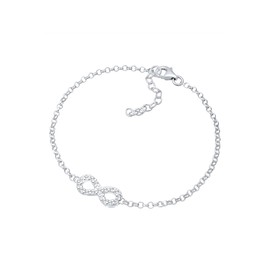 Elli Women's Bracelet Infinity Symbol Basic with Crystals, Silver, Crystal