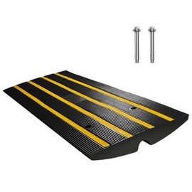 Happybuy Curb Ramp, 2.6" Rise Rubber Driveway Ramp, Heavy-Duty 33,069 lbs Capacity, Threshold Curbside Bridge for Loading Dock & Garage
