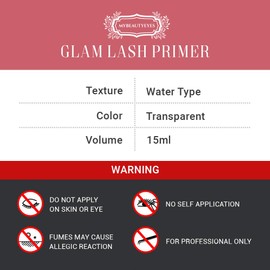 Glam Lash Primer 15ml/Eyelash Extensions Primer/Remove Protein Oil Before Extensions To Increase Extensions Lasting