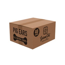 Gaines Pet Pig Ears for Dogs - 40 Count, Thick Cut, All-Natural Whole Ears - No Additives Or Hormones, Safe Rawhide Alternative, Dental Health, Easy to Digest, Great for Small to Large Dogs