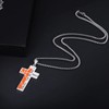 Susook Basketball Cross Necklace for Men Bible Verse I CAN