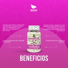Inositol 100 Cápsulas, Puro, Calidad Premium