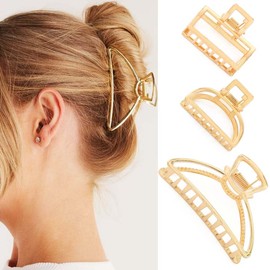Reaky Metall-Haarklammern, goldene Haarklammern, Mini-Haarspange, Haarschmuck für Damen (Gold)