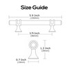 Alzassbg 6 Pack Matt Black and Silver Cabinet Handles, 3-3/4