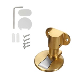 Magnetischer Türstopper, Verstellbarer Stanzfreier Geräuschloser Bodentürstopper für verschiedene Türtypen, Geeignet für Hof, Wohnzimmer, Schlafzimmer, Küche, Badezimmer, Gold