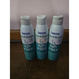 COPPERTONE PURE AND SIMPLE KIDS SUNSCREEN SPRAY SPF 50 5 OZ 3PCS