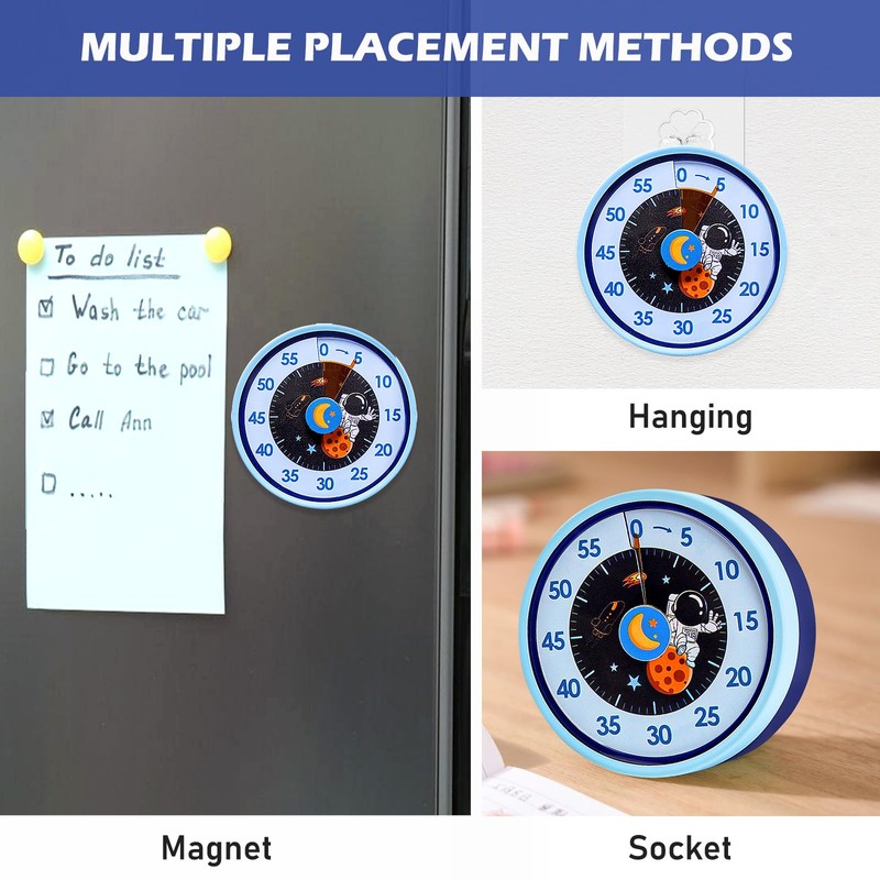 Visual Timer, 60 Minutes Magnetic Precise Mechanical Kitchen Timer, Stainless