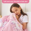 Glow in The Dark Unicorn Blanket for Girls - Fleece
