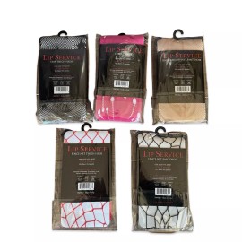 Lip Service set of 5 pairs Thigh Highs Pantyhose Goth Punk Rave Sexy Witch Rave