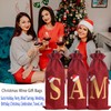 Burlap Wine Bag Christmas Wine Bag With Letters Wine Champagne