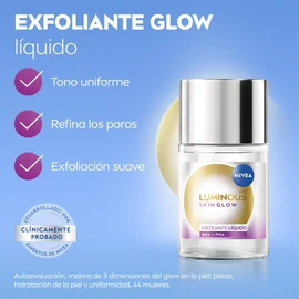 NIVEA LUMINOUS630 SKIN GLOW Flüssigpeeling (100 ml), Peeling ohne Ausspülen für ein sanftes und effektives Hautpeeling, Gesichtspeeling mit AHA, PHA und Aloe Vera für alle Hauttypen