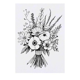 'Tied Flower Bouquet' Temporary Tattoo - Water Resistant, Skin-Safe, Non-Toxic Transfer (TO00075331)