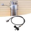 DIN477 36in Spring Hose Electroplate CO2 Adapter Kit with Release
