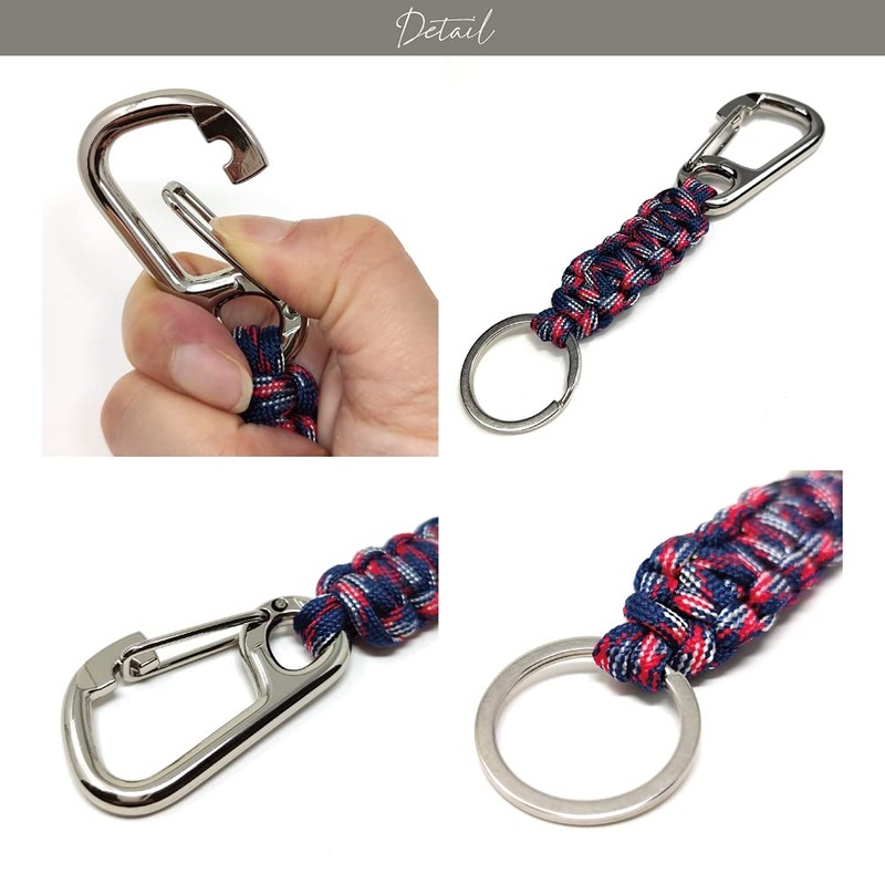 TRIUMPHAL kycrkh-001oya Paracord Key Chain Carabiner Outdoor, c