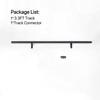 KINMADE 39'' (1000mm) Round Track/Rail for Rolling Ladder Hardware Kit