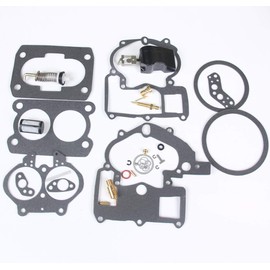 Mercruiser Marine MerCarb Carburator Rebuild Kit 2 BBL 3.0 4.3 5.0 5.7 EtOH Resistant Float, 3302-804844002 1389-9562A1 1389-9563A1 1389-9564A1 1389-9670A2 1389-806077A2 (with Float)