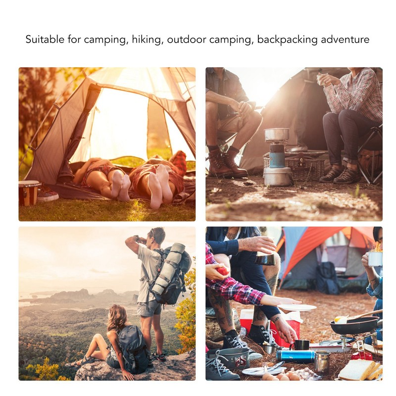 Mini Square Camping Stove Compact Folding Wind Proof Outdoor Backpacking