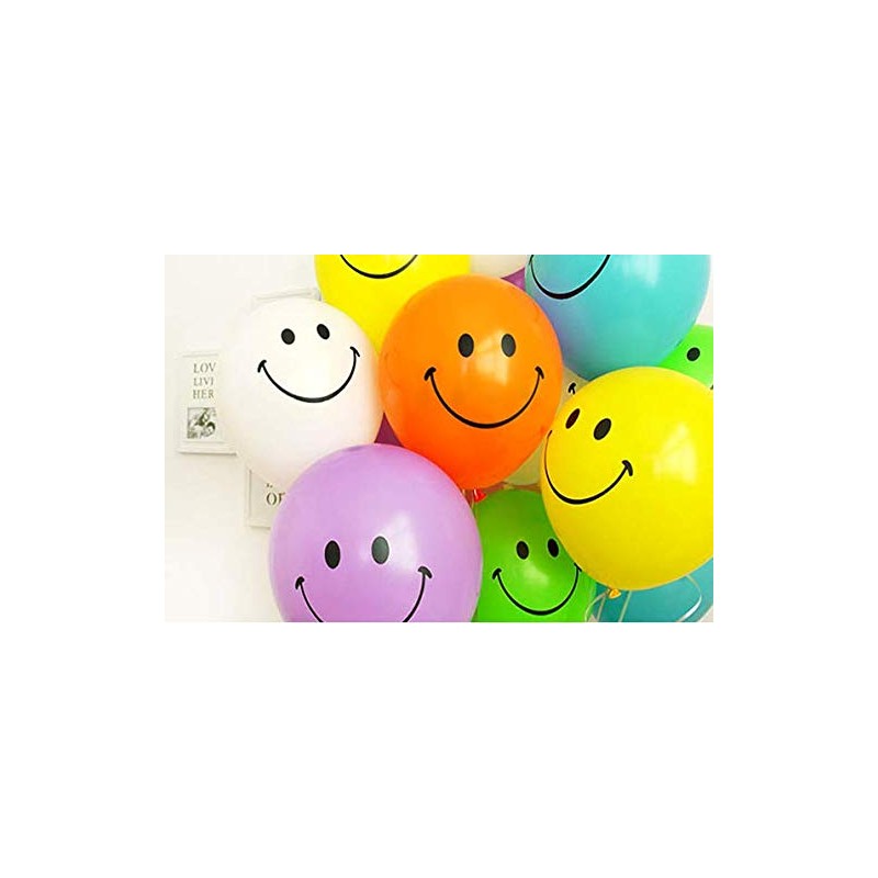 25 Assorted Smile Balloons 12"/30cm Balloons