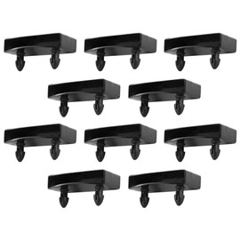 cyclingcolors 10x Slatted Holder Insert Caps for Attaching Caps Holder Slatted Frame Simple 53 x 10 mm Plastic Flexible Bed Black