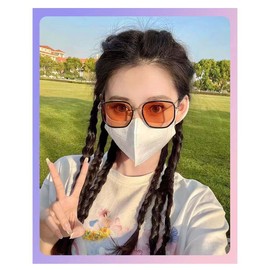 2Pcs Braided Ponytail Extensions with Hair Ties Soft Synthetic Hair Pieces for Women Girls Daily Wear 15.8 Inch Suitable for parties, birthdays, weddings (Dark brown)