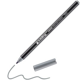 edding 1300 colour pen medium - silver grey - 1 pen - round nib 2 mm - felt pen for drawing and writing - felt pen for school, mandalas, bullet journals
