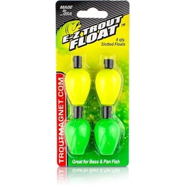 Trout Floats - 36 Easy to Adjust Slotted Fishing Bobbers - Freshwater and Saltwater Teardrop Fishing Strike Indicators - Made in The USA by Leland's Lures - Ultra-Responsive Floats - Size: 4-Pack